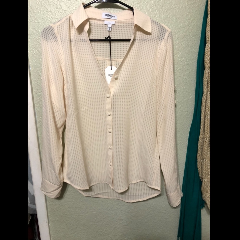 Express Slim Fit Porofino Shirt-XS